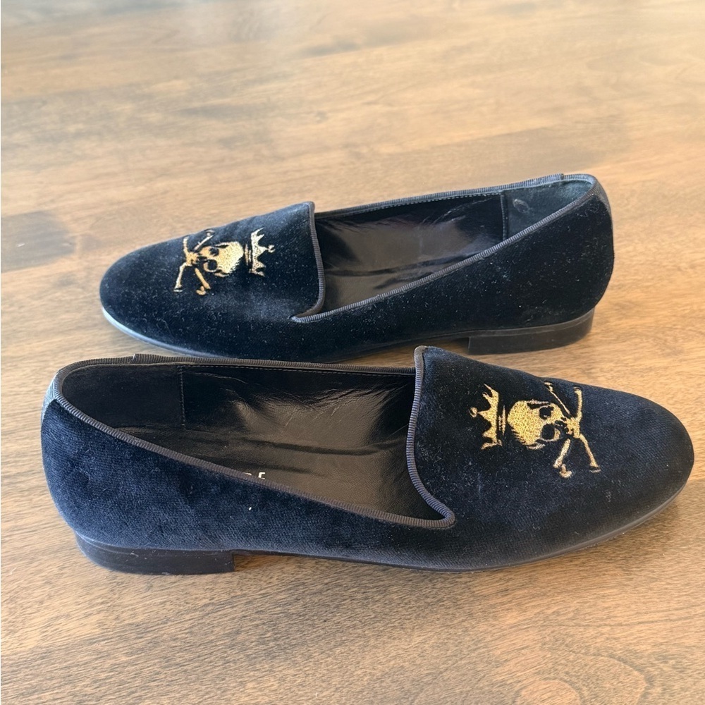 Jon Josef black velvet loafers - Picture 3 of 7